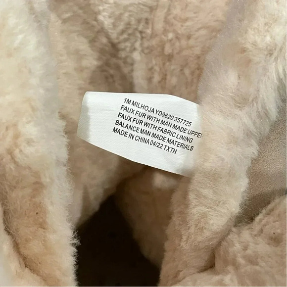 Girls Faux Fur Winter Boots Size 1M — Cozy Tan Pull-On Boots (Sugar) - Picture 7 of 8